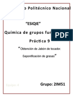 Obtención de Jabón de Tocador. Saponificación de Grasa