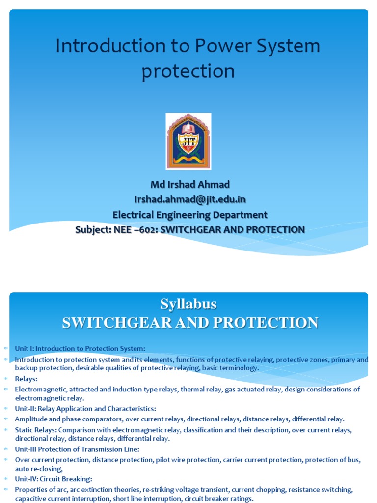 Power System Protection Overview | PDF | Relay | Electric Power System