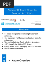 Microsoft Azure Cloud For Solution Architects