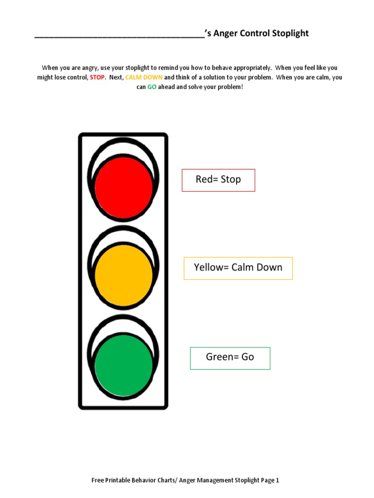 Anger Stoplight Filled in PDF | PDF | Lifestyle