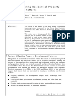 Factorsaffectingresidentialproperty Developmentpatterns: Gregt - Smersh, Marct - Smithand Arthurl - Schwartzjr