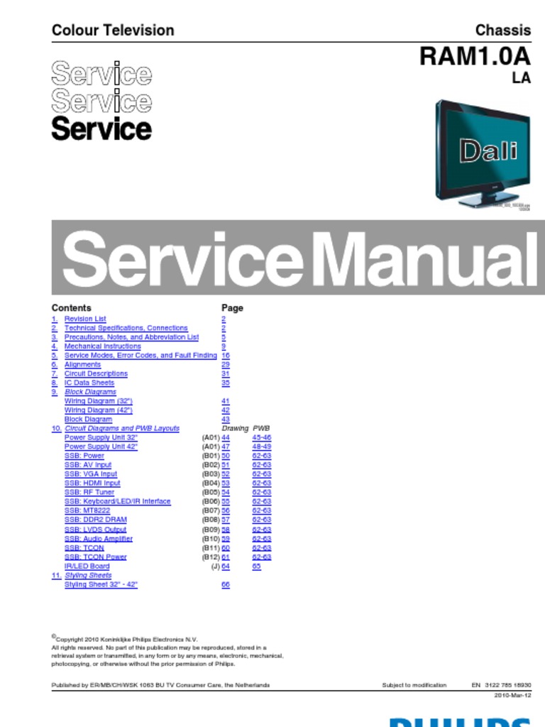 229301137-9619-Philips-32PFL3605-42PFL3605-Chassis-RAM1-0A-LA-Televisor-LCD- Manual-de-Servicio.pdf | Television | Soldering