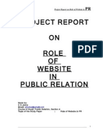 Project report in public relation