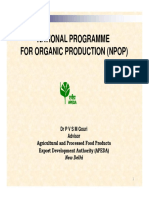 National Programme National Programme For Organic Production (Npop)