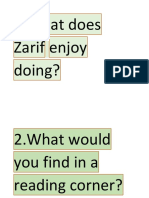 1.what Does Zarif Enjoy Doing?