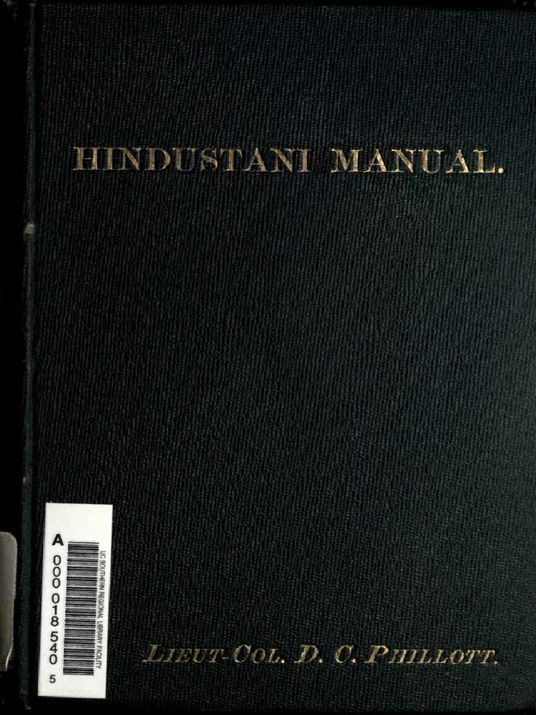 Hindustani Manual 00 Philia La | PDF | Grammatical Gender | Arabic