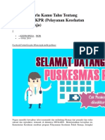 Apa Yang Perlu Kamu Tahu Tentang Puskesmas PKPR