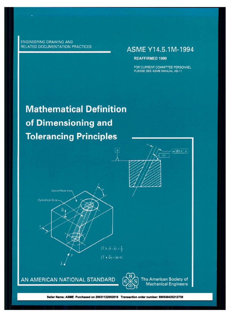 Asme Y14.5.1m1994 Engineering