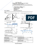 Soal Ujian UTS Statika Struktur Semester Ganjil 2017-2018