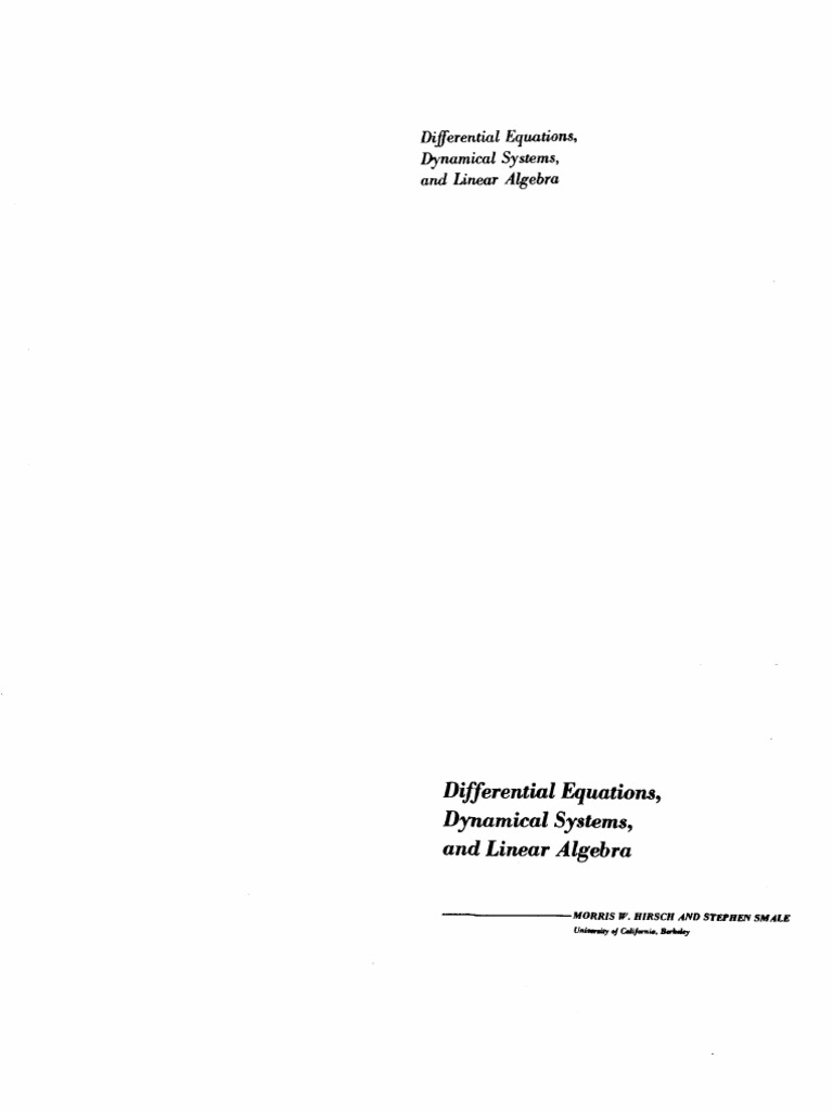 Differential Equations and Dynamical Systems | PDF | Stability Theory ...