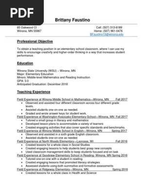 professional resume
