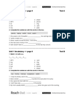 Unit 1 Vocabulary Test A: 1 Match 1-5 With A-E