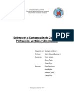 Estimación y Comparación de Costos de Perforación, Ventajas y Desventajas.