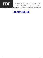 Seismic Design of RC Buildings Theory and Practice Springer Transactions in Civil and Environmental Engineering by Sharad ManoharSuhasini Madhekar