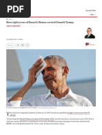 How Eight Years of Barack Obama Created Donald Trump