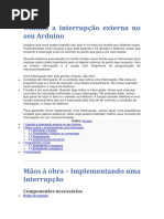 Usando a Interrupção Externa No Seu Arduino