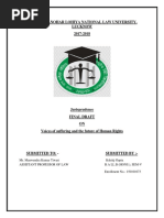 Voices of suffering and the future of human rights