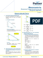 Trigonométricas - Razones Trigonométricas de Ángulos Agudos