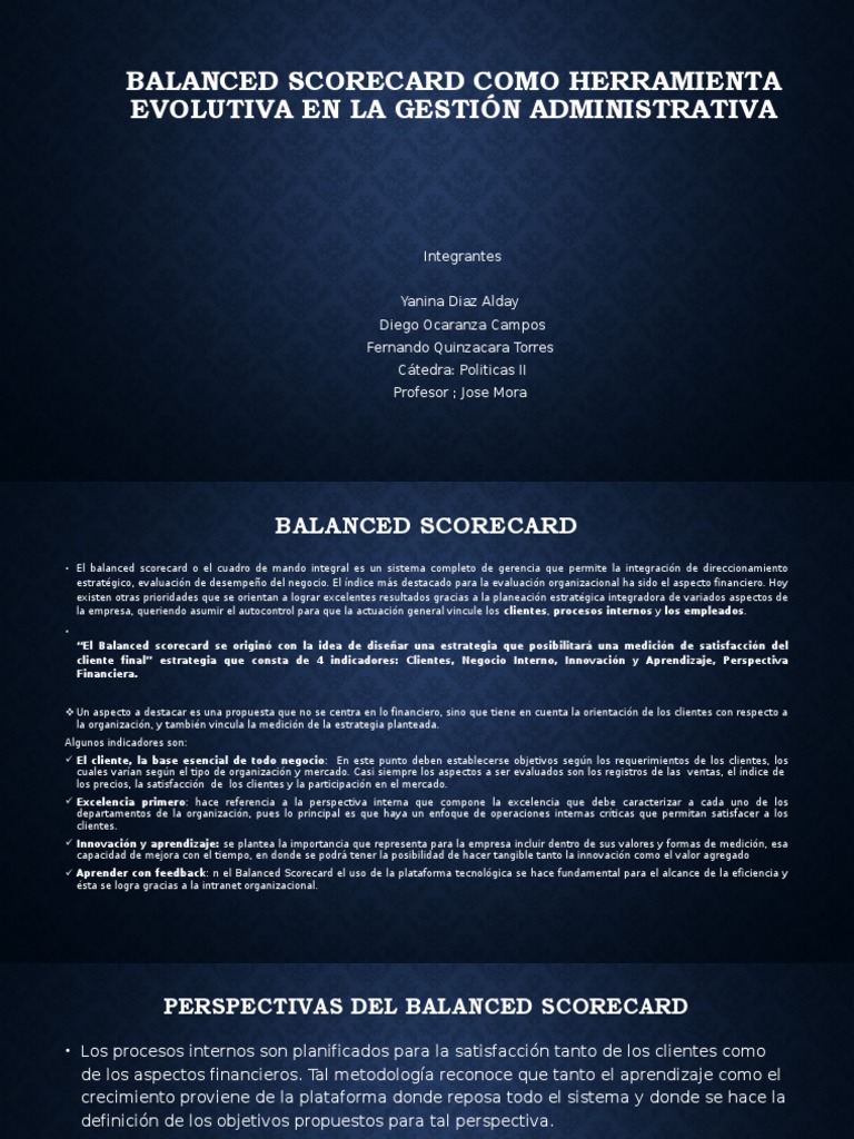 Balanced Scorecard en Gestión Administrativa | PDF | Calidad (comercial ...