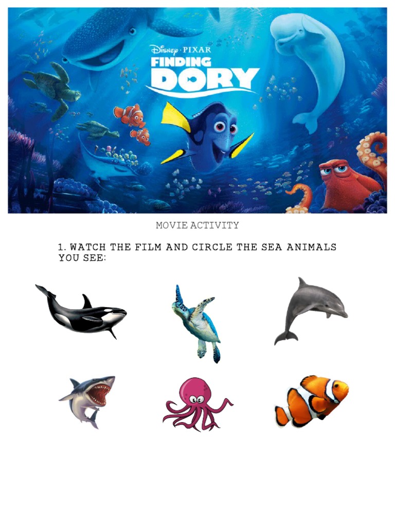 Movie Activity - Finding Dory | PDF | Language Arts & Discipline ...