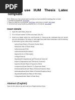 User Manual IIUM Thesis Latex Template