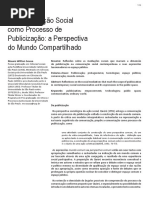A Comunicação Social Como Processo de Publização - A Perspectiva de Um Mundo Compartilhado