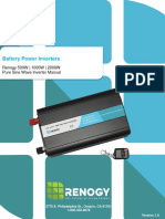 500W 1000W 2000W Pure Sine Wave Battery Inverter Manual