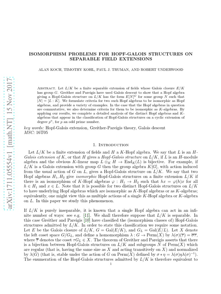 Isomorphism Problems For HopfGalois Structures On Separable Field