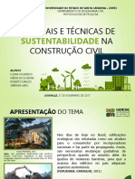 Materiais e Técnicas de Sustentabilidade Na Construção Civil