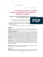 Coeficiente intelectual y factores asociados en niños escolarizados en la ciudad de Medellín, Colombia