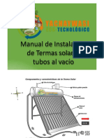 Instalación tubos vacío terma solar norte