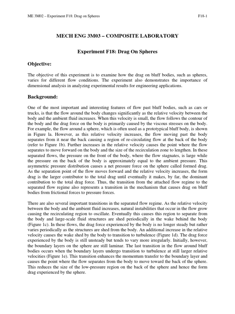 Analyzing Drag on Spheres in Flow | PDF | Drag (Physics) | Fluid Dynamics