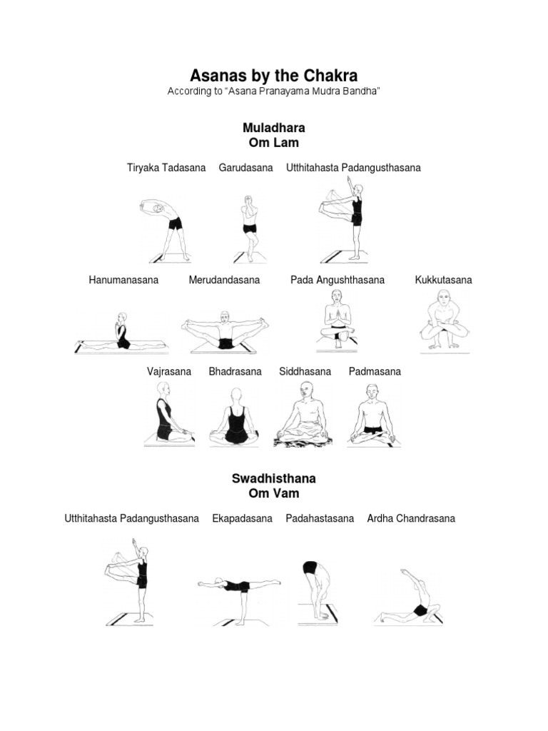 Asanas by the Chakra.pdf  Yoga  Spiritual Practice