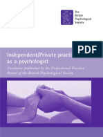 Guidance For Private Practice Psychology - BSP