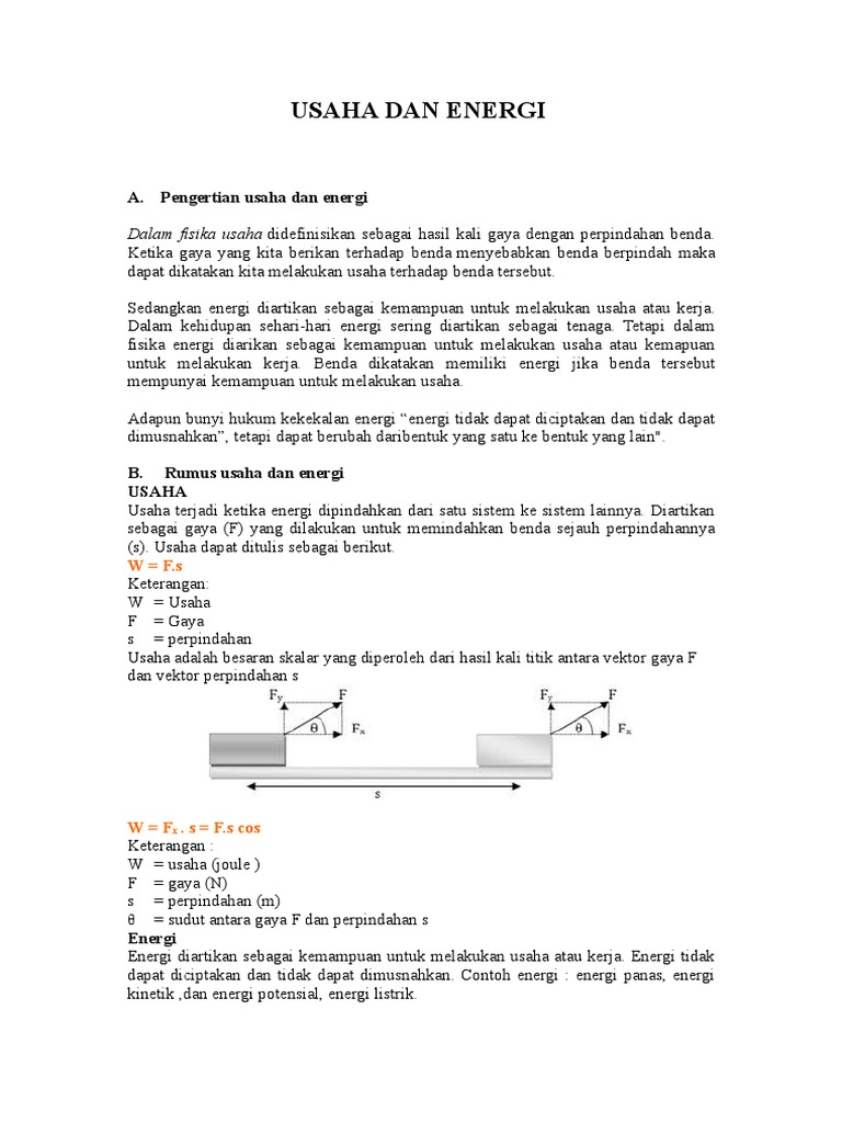 Contoh Soal Fisika Usaha Dan Energi - Contoh Soal Terbaru