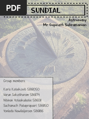 sundial lab report