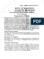 Rajasthan University BBA Syllabus 4 PDF