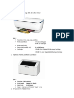 Wireless Printer: 1. HP Deskjet Ink Advantage 3635 All-In-One Printer