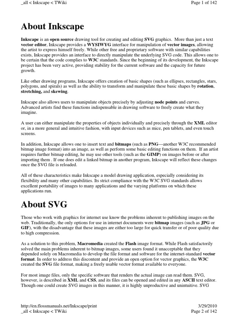 Inkscape Manual PDF Computer File Formats Graphics