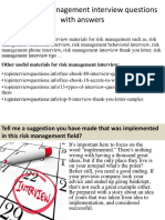 Top 10 risk management interview questions