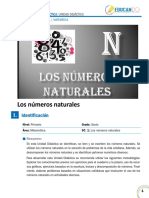 Actividades Con Numeros Naturales Pata 6° o 7° Grado