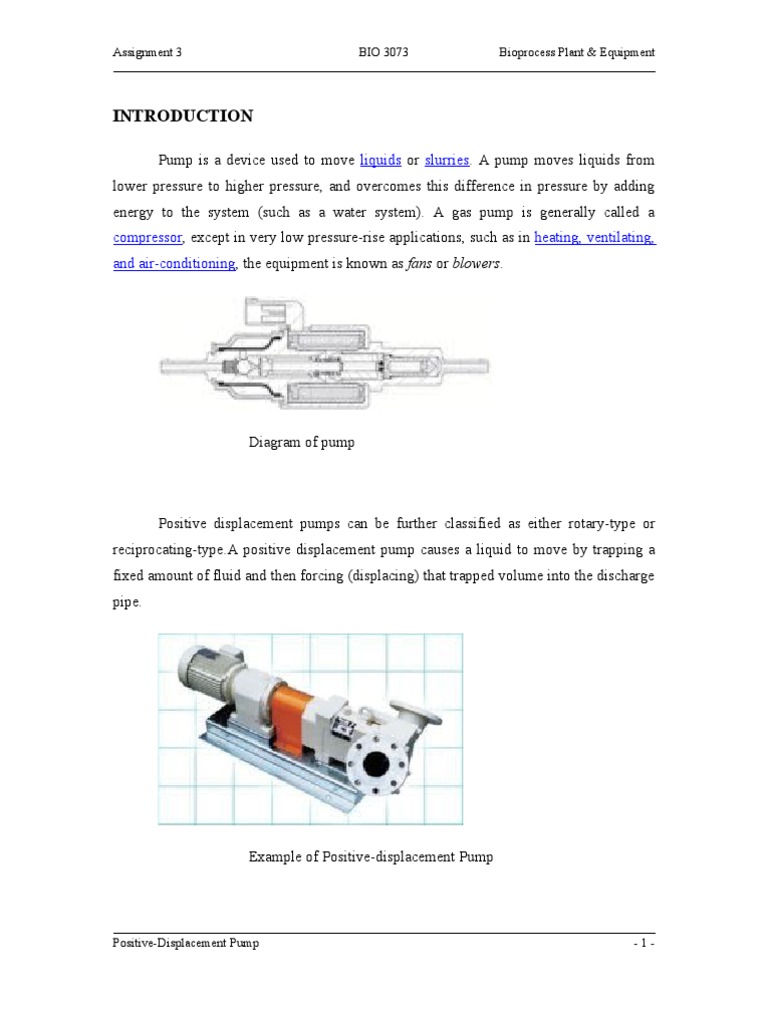 Assignment 3 PD Pump Pump Liquids