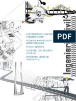 Universitario: Narciso Paredes Rojas Materia: Estabilidad Estructuras Ii Turno: Mañana Docente: Ing. Ricardo Aguilar Proyecto: Lines de Influencia