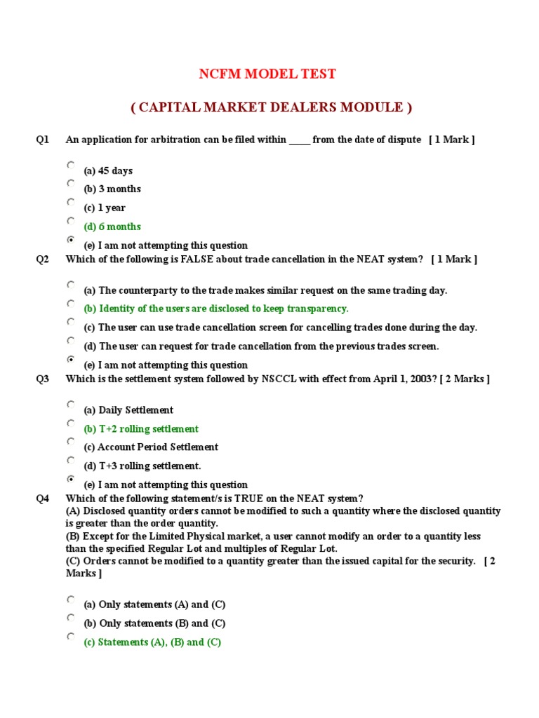ncfm-model-test-pdf-stocks-securities-finance