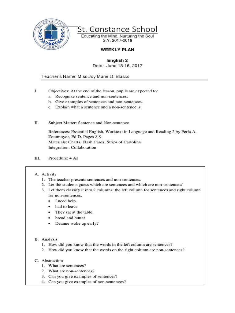 Week 1 Eng 2 | PDF