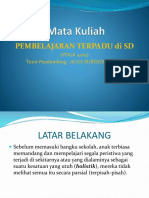 Mata Kuliah - Pembelajaran Terpadu