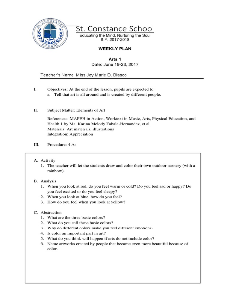 Week 2 Arts 1 | PDF