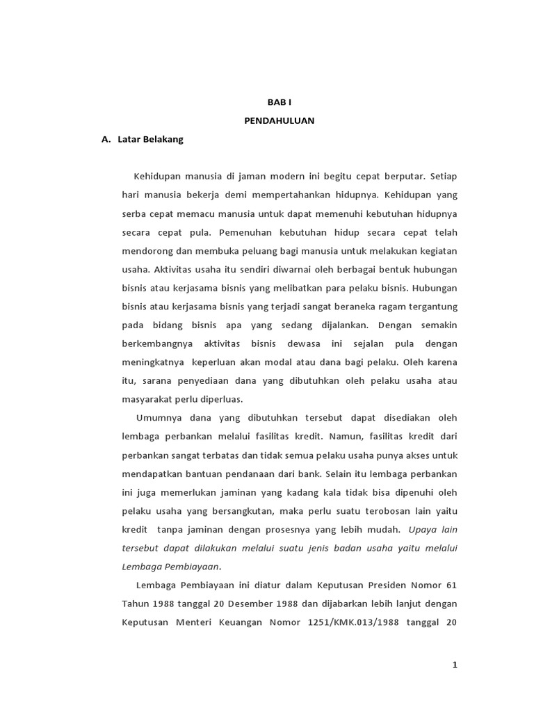 MAKALAH LEMBAGA PEMBIAYAAN DI INDONESIA