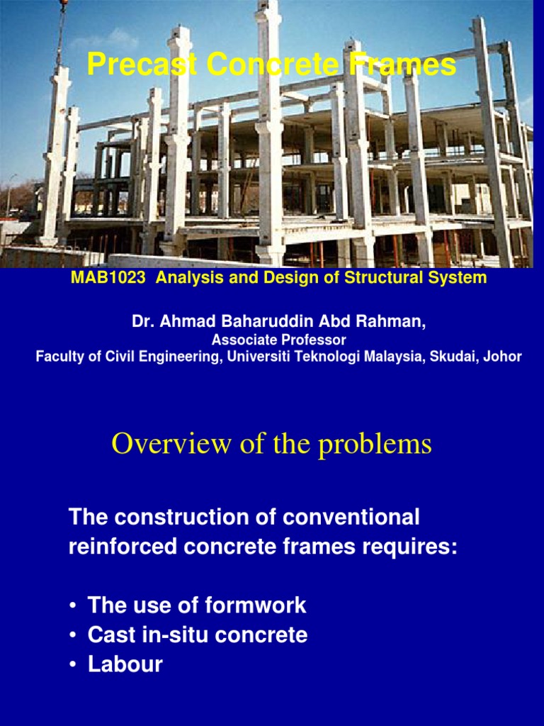 Precast Concrete Frame Systems Overview | PDF | Framing (Construction ...