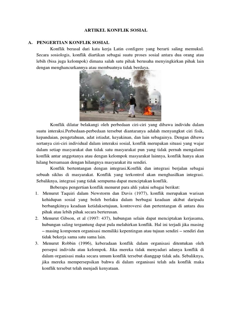 Artikel Konflik Sosial PDF